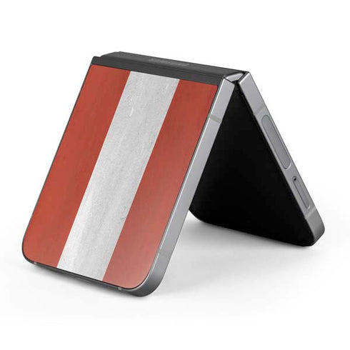 Latvia Flag Distressed Galaxy Z Flip6 Skin